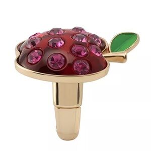 Betsey Johnson Straight Apple Cocktail Stretch Ring